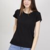 T-SHIRT BASIC ELASTICIZZATA - Nero, TU