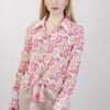 CAMICIA FANTASIA CON NODO - Fantasia fucsia, TU