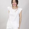 TOP MANICHE AD ALETTA - Bianco, M