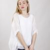 BLUSA IN SETA OVERSIZE - Bianco, TU