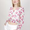 BLUSA CON SPALLINE - Fantasia bianco, M