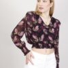 BLUSA CON SPALLINE - Black Pattern, M