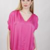 BLUSA CON MANICHE AD ALETTA - Fucsia, TU