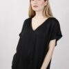 BLUSA CON MANICHE AD ALETTA - Nero, TU