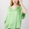 BLUSA CON MANICHE AD ALETTA - Verde, TU