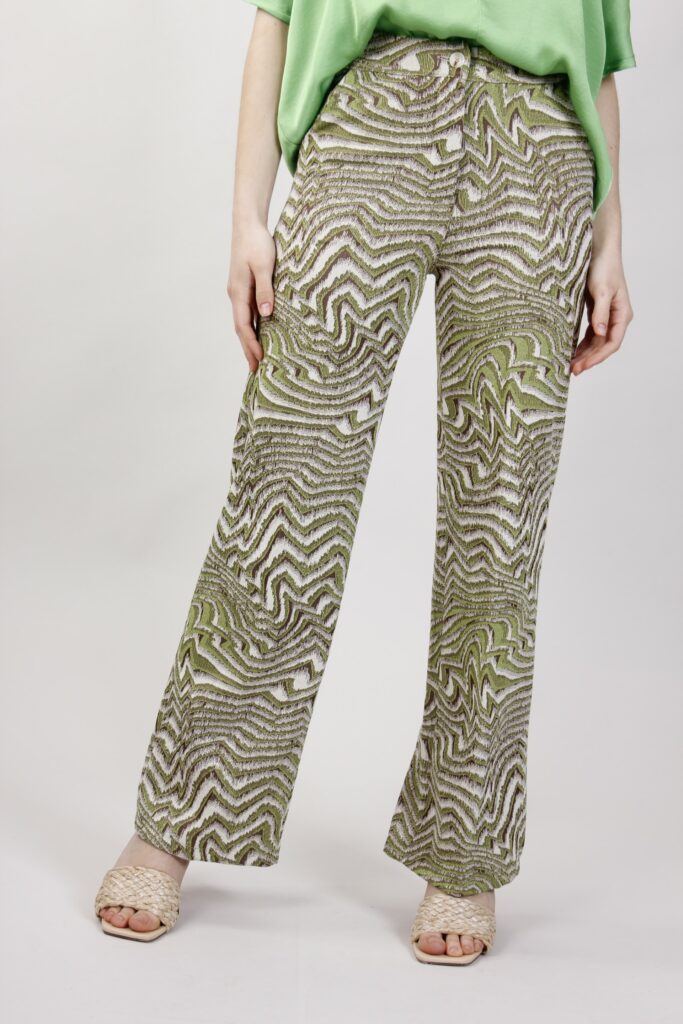 PANTALONI AMPI FANTASIA - Fantasia verde, S 
