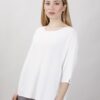 MAGLIA MANICHE A 3/4 - Bianco, TU