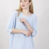 MAGLIA MANICHE A 3/4 - Celeste, TU