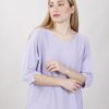 MAGLIA MANICHE A 3/4 - Lilla, TU
