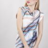 TOP A FANTASIA CON SCOLLO A CAPPUCCIO - Fantasia azzurro, TU