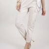 PANTALONI CARGO CON CATENA - Avorio, L