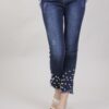 PANTALONI DENIM SKINNY CON PERLE - Blu-jeans, S