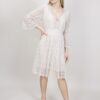 ABITO IN PIZZO MANICHE A 3/4 - Beige, TU