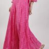 PANTALONI PALAZZO IN PIZZO - Fucsia, TU