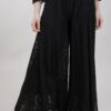 PANTALONI PALAZZO IN PIZZO - Nero, TU