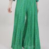 PANTALONI PALAZZO IN PIZZO - Verde bandiera, TU