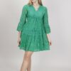 ABITO CORTO IN PIZZO MANICHE ¾ - Verde, TU