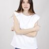 CANOTTA CON SPALLINE IMBOTTITE - Bianco, TU