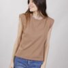 CANOTTA CON SPALLINE IMBOTTITE - Cammello, TU