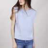 CANOTTA CON SPALLINE IMBOTTITE - Celeste, TU