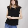 CANOTTA CON SPALLINE IMBOTTITE - Nero, TU