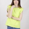 CANOTTA CON SPALLINE IMBOTTITE - Verde mela, TU