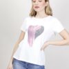 T-SHIRT CON STRASS - Fucsia, TU