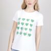 T-SHIRT STAMPA CUORI - Verde, TU