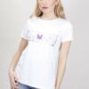 T-SHIRT STAMPA FARFALLE - Lilla, TU