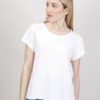 T-SHIRT IN COTONE TAGLIO VIVO - Bianco, TU
