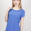 T-SHIRT IN COTONE TAGLIO VIVO - Bluette, TU