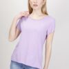T-SHIRT IN COTONE TAGLIO VIVO - Lilla, TU