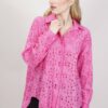 CAMICIA OVERSIZE IN PIZZO - Fucsia, TU