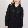 CAMICIA OVERSIZE IN PIZZO - Nero, TU