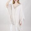 BLUSA CON MANICHE A FARFALLA - Beige, TU