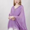 BLUSA CON MANICHE A FARFALLA - Lilla, TU