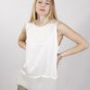 TOP IN VISCOSA SCOLLO TONDO - Beige, TU