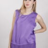 TOP IN VISCOSA SCOLLO TONDO - Viola, TU