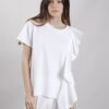 T-SHIRT CON ROUCHES - White, TU