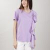 T-SHIRT CON ROUCHES - Lilla, TU