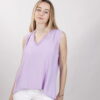 BLUSA SCOLLO A V IN VISCOSA - Lilla, TU
