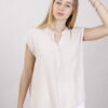 BLUSA SENZA MANICHE IN VISCOSA - Beige, TU