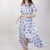ABITO FANTASIA CON CINTURA - Fantasia azzurro, TU