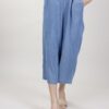 PANTALONI IN TENCEL CON CINTURA - Blu light jeans, L
