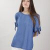 CASACCA IN TENCEL CON SPALLE SCOPERTE - Blu-jeans, TU