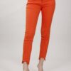 PANTALONI IN COTONE CON ORLO ASIMMETRICO - Arancio, L