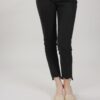 PANTALONI IN COTONE CON ORLO ASIMMETRICO - Nero, L
