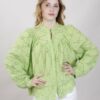 BLUSA IN PIZZO CON MANICHE AMPIE - Verde mela, TU