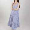 ABITO A RIGHE IN COTONE - Blu, TU