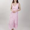 ABITO A RIGHE IN COTONE - Rosa, TU